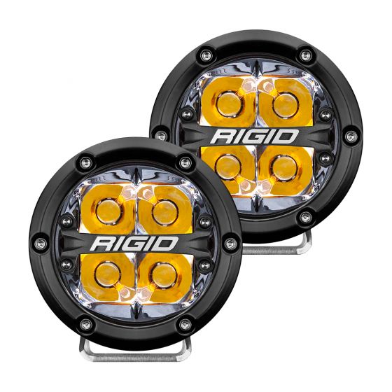 Rigid Industries 360-Series 4 Inch Led Off-Road Spot Beam White Blue Red Amber Backlight Pair