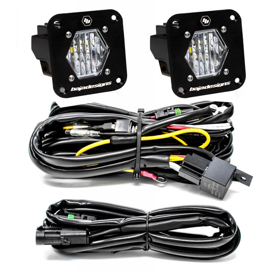 Baja Designs LED Light Pods S1 Pair Clear Wide Cornering LED Flush Mount Backup Kit 387808