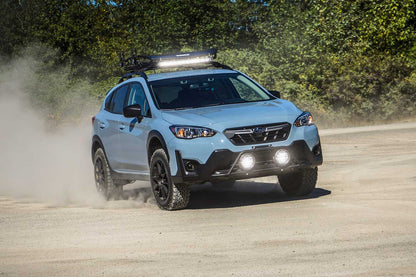 RALLY INNOVATIONS - FRONT RALLY LIGHT BAR MOUNT KIT WITH LED LIGHTS SUITED FOR 2021-2023 SUBARU CROSSTREK