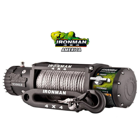 IRONMAN MONSTER WINCH 9500LBS 12V ELECTRIC (SYNTHETIC ROPE)