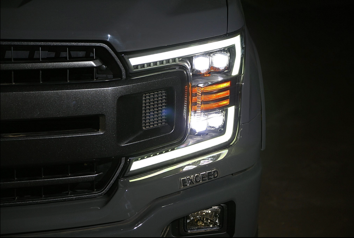 AlphaRex 18-20 Ford F150 NOVA-Series LED Projector Headlights Black