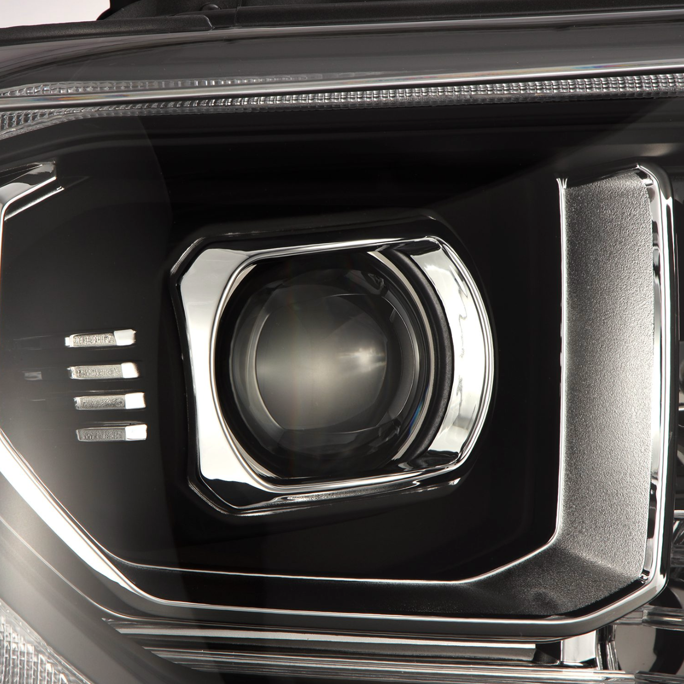 AlphaRex 14-21 Toyota Tundra MK II PRO-Series Halogen Projector Headlights Black
