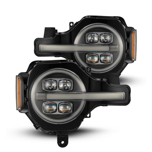 AlphaRex 21-24 Ford Bronco / 22-24 Bronco Raptor NOVA-Series LED Projector Headlights Black