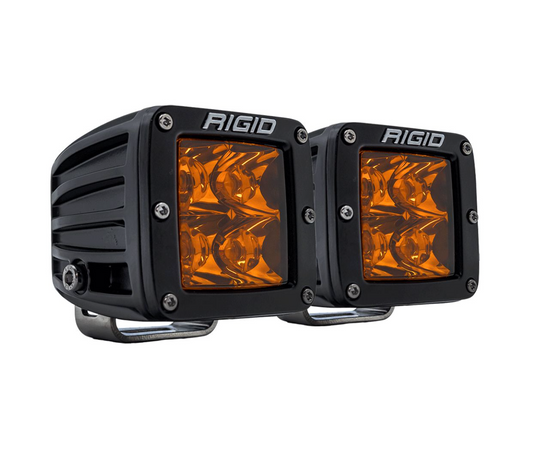 Rigid Industries D-Series Spot With Amber PRO Lens - Pair