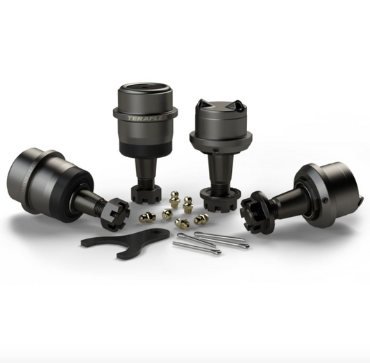 Terraflex JK: Dana 30/44 HD Ball Joint Kit w/out Knurl – Upper & Lower – Set of 4