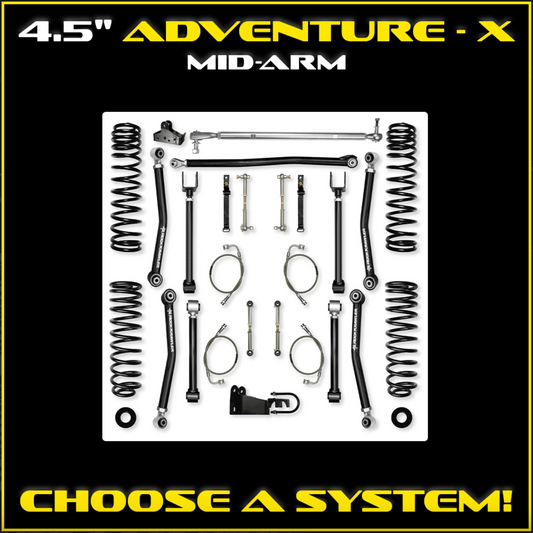 Rock Krawler JKU 4.5" Adventure - X Mid-arm System No Shocks
