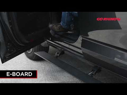 GO RHINO E1 ELECTRIC RUNNING BOARDS | BLACK TEXTURED POWDER COAT