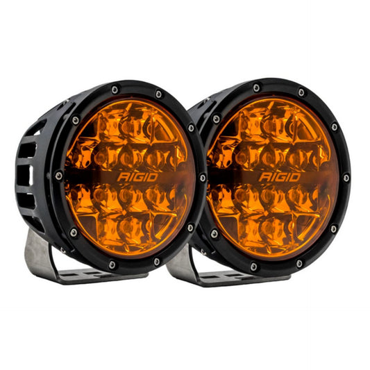 Rigid Industries 360-Series 6 Inch Spot With Amber PRO Lens - Pair