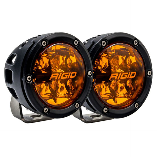 Rigid Industries 360-Series 4 Inch Spot With Amber PRO Lens - Pair