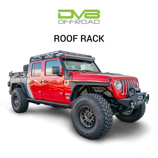 DV8 Offroad 07-18 Jeep Wrangler JK 4 DR / JL 2 DR & JT / 18+ Gladiator Roof Rack