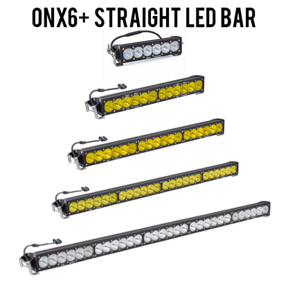 Baja Designs Straight 10 - 50 Inch LED Light Bar Driving Combo Pattern OnX6 Amber Clear