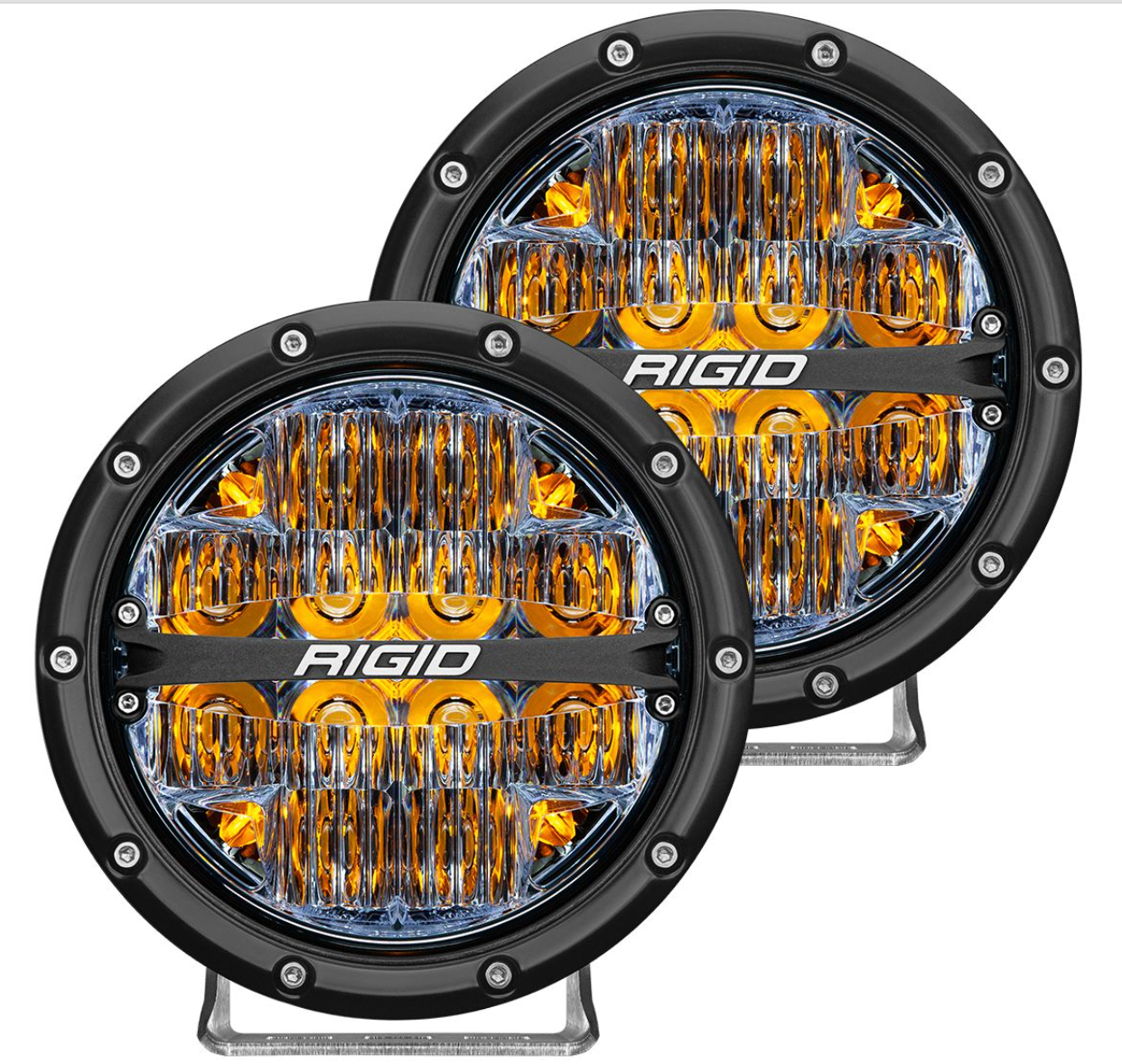 Rigid Industries 360-Series 6 Inch Led Off-Road Drive Beam White Red Blue Amber Backlight Pair