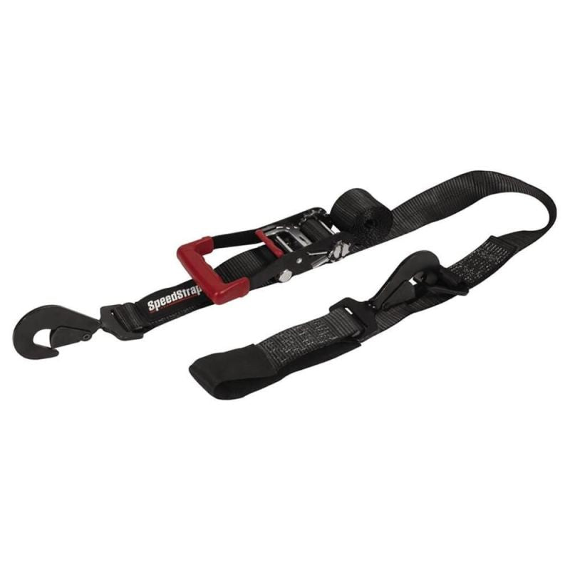 SpeedStrap 2In x 8Ft Ratchet Tie Down w/ Flat Snap Hooks & Axle Strap Combo, Made in the USA - Off-Road Express