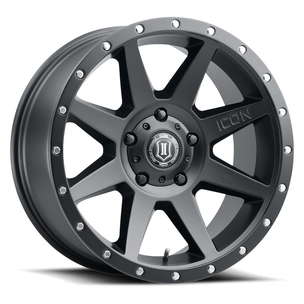 ICON ALLOYS REBOUND SAT BLK - 20 X 9 / 5X5 / -12MM / 4.5" BS - Off-Road Express